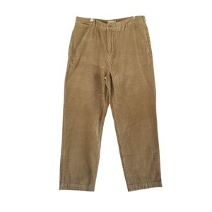 Covington Men's Corduroy Flat Front Pants 100% Cotten 36x32  Tan Relaxed Casual